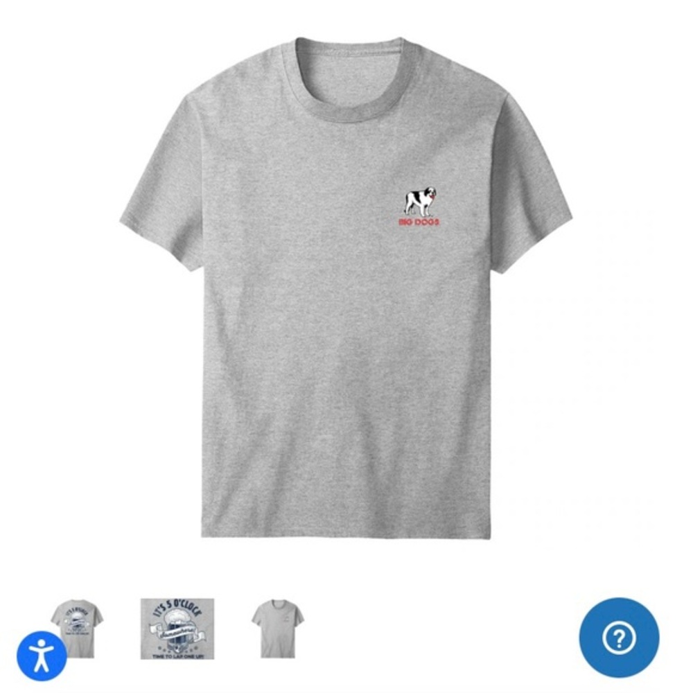 Big Dogs NWT sealed heather gray “Party” short sleeve tee shirt - Picture 5 of 10